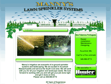 Tablet Screenshot of mannysirrigation.com